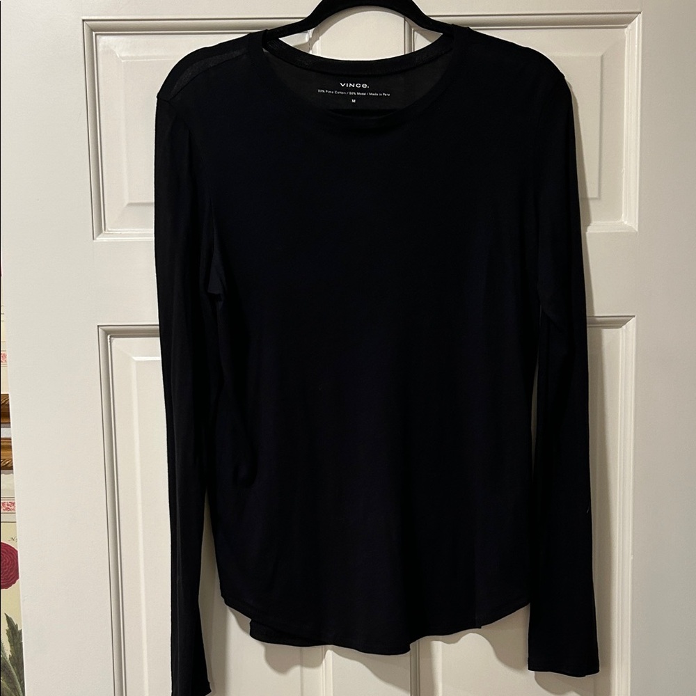 Vince Pima Cotton Long Sleeve Tee